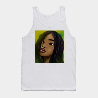 Black girl digital art drawing Tank Top